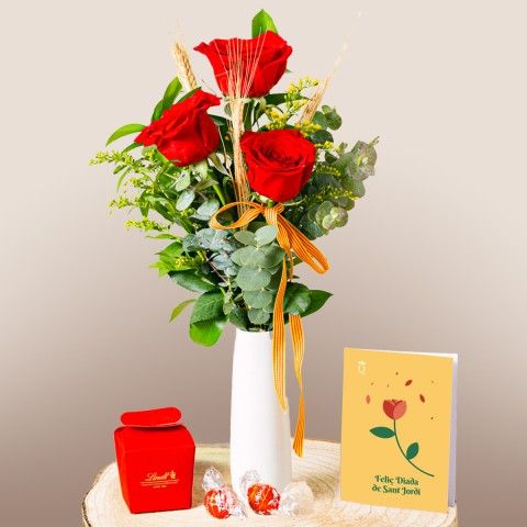 Llama Roja: 3 Rosas de Sant Jordi