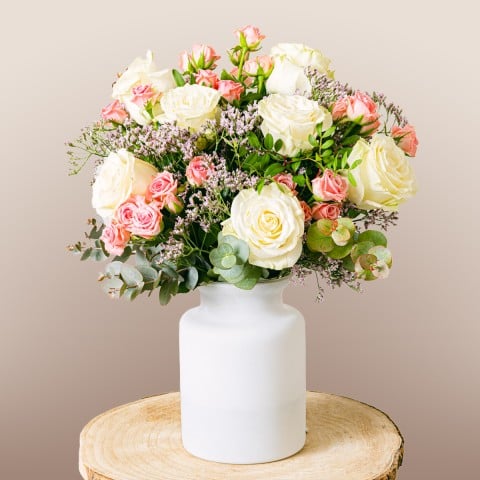 Rose Delight: Rosas y Limonium