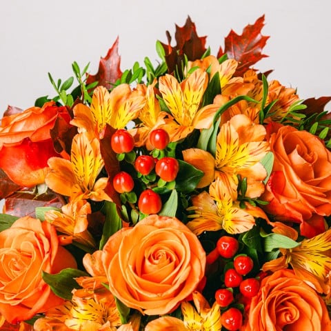 Pumpkin Spice: Rosas y Alstroemerias highlight